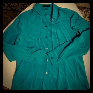 Silk Green button up